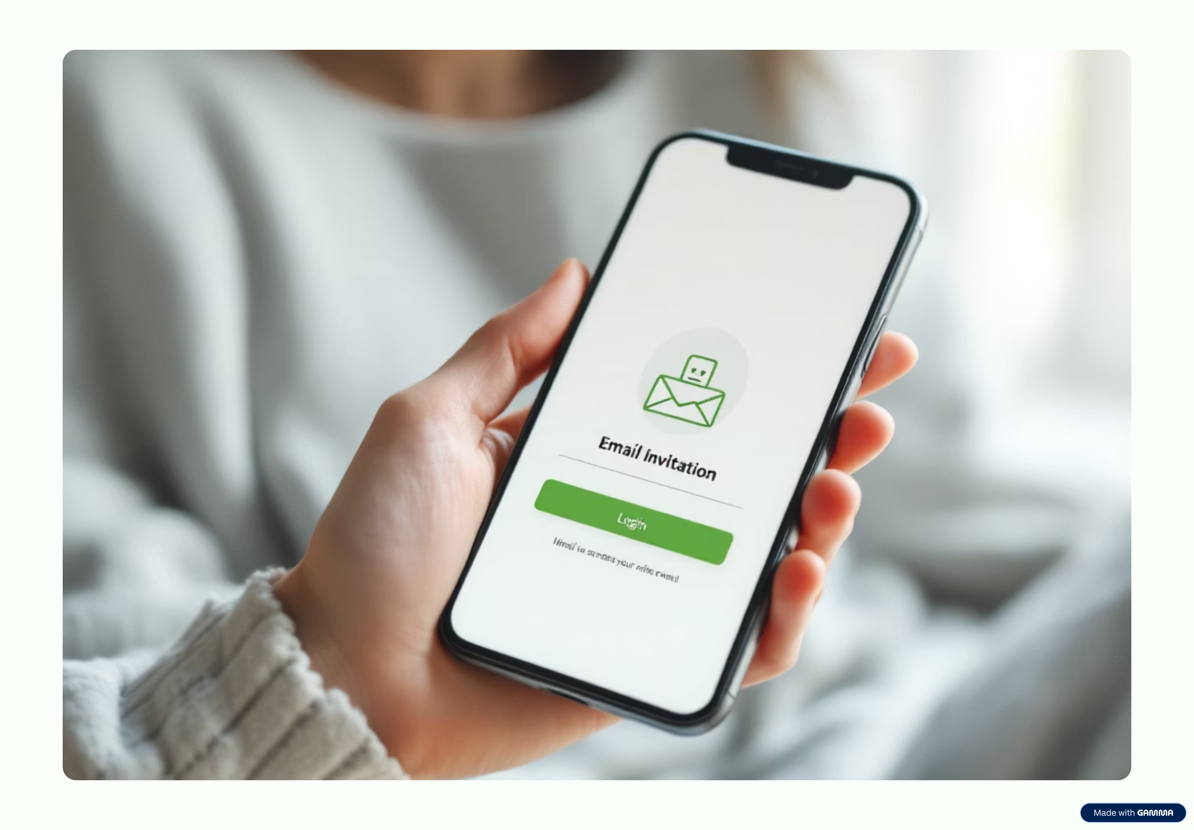 Création de compte sur un smartphone